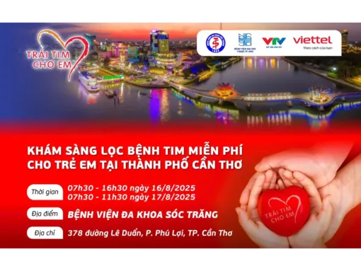 Khám sàng lọc miễn phí bệnh tim bẩm sinh cho trẻ tại Thành phố Cần Thơ Khám sàng lọc miễn phí bệnh tim bẩm sinh cho trẻ tại Thành phố Cần Thơ